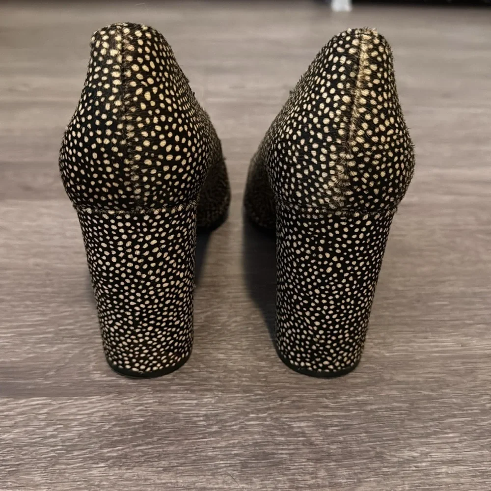 Banana Republic Real Fur Animal Print Pointed Toe Pumps